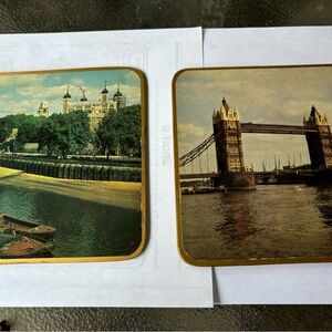 2 Vintage Win-El-Ware Coasters/Trivets